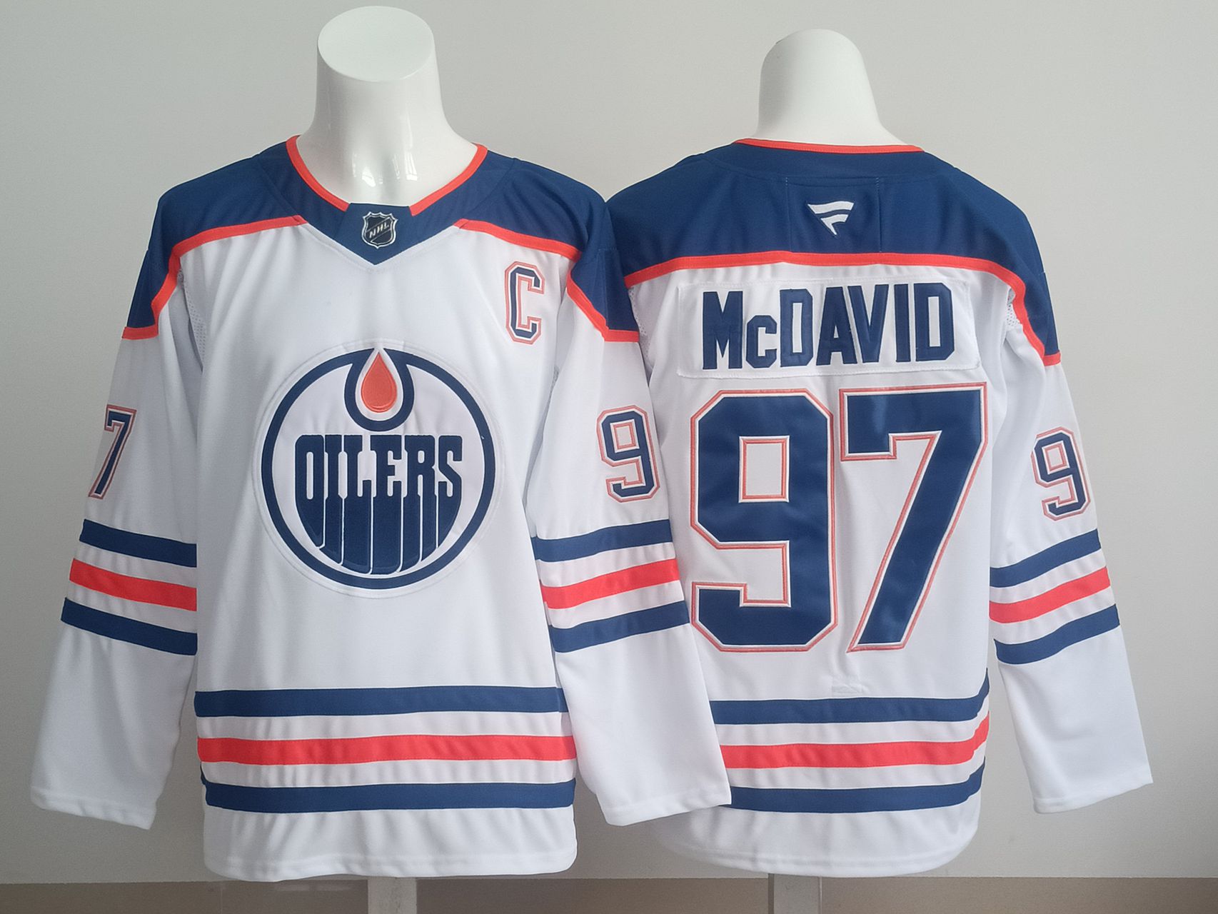 Men 2025 Edmonton Oilers #97 Mcdavid White Fanatics Home Premium NHL Jersey style 1->edmonton oilers->NHL Jersey